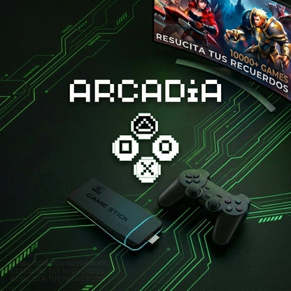 Consola Retro +10000 Juegos 4K Mandos Inalámbricos Game Stick